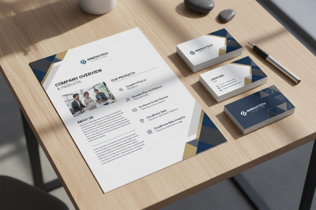 Professionelles Branding mit Visitenkarten und Flyer